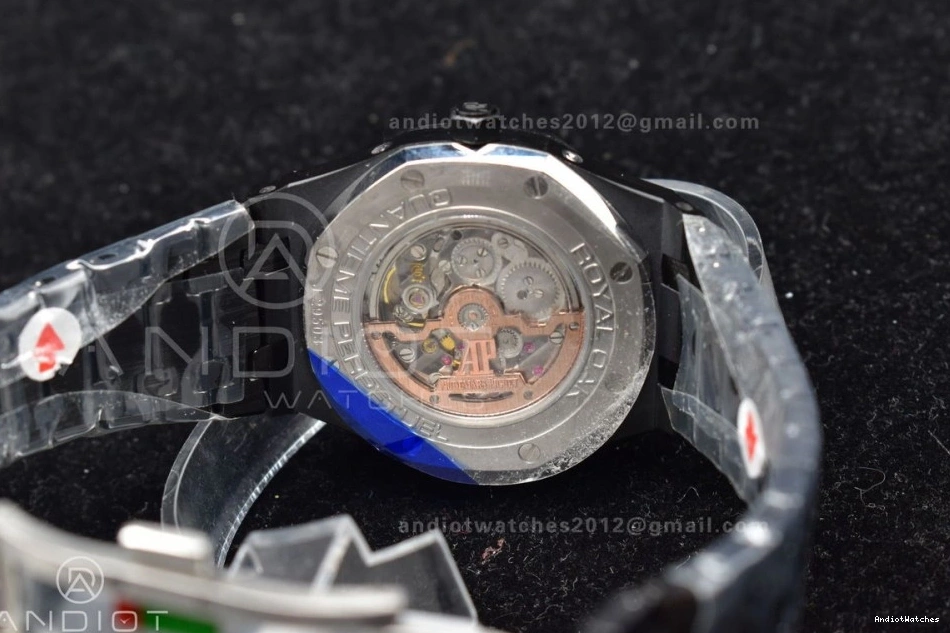 1044 APSF1:1 Calendar Ceramic V Edition Black A5134 41mm Oak Royal Dial GoAnywhere Perpetual Bracelet Black Ceramic on Best 0128